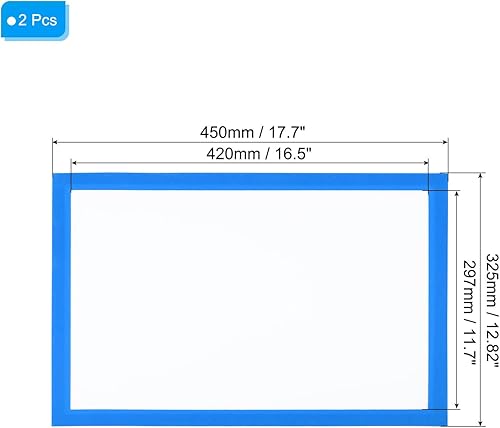 PATIKIL Cadre Magnétique A4 Pour Photos, Lot De 2 Porte-Affiches Magnétiques Autocollants Réutilisables Double Face Pour Réfrigérateur, Fenêtre, Mur, Œuvre D'Art, Bleu - Nail Gallerys