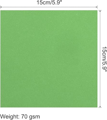 QUARKZMAN 200 Feuilles de Papier Origami Recto-Verso 15x15cm(6x6') 70gsm Jaune Doré Feuille de Papier Pliante Carrée pour Projets d'Artisanat, Débutants, Décoration de Cadeaux - Nail Gallerys