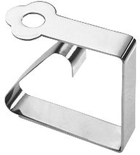 WENKO Pinces fixe-nappes set de 4 - set de 4, Acier inoxydable, 6 x 2 x 6 cm, Brillant - Nail Gallerys