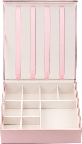 Générique - Boîte de rangement pour accessoires de cheveux pour fille - Organisateur d'accessoires pour cheveux Rose - Elegant - 29 x 29 x 10 cm - 9 Compartiments - Beauty/Girls - Nail Gallerys