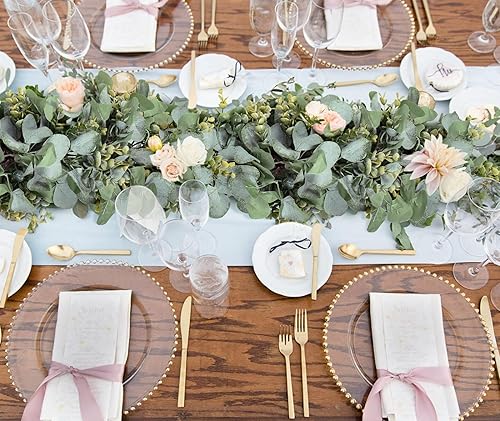 Guirlande Fleurs Artificielles Eucalyptus 2M Artificiel Fausse Lieres Plante Fleurs Artificielle Tombante Decoration Intérieur Exterieur Faux Plantes Suspendue Deco Extérieur pour DéCoration Mariage - Nail Gallerys