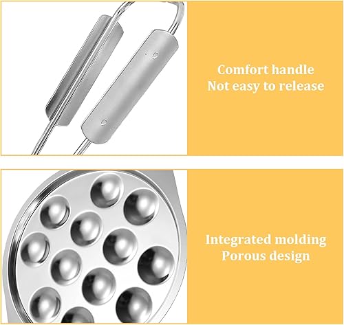 Plat Escargot en acier inoxydable Plaque Escargot 12 Plaques de grille avec pince et poignée fourche - Nail Gallerys