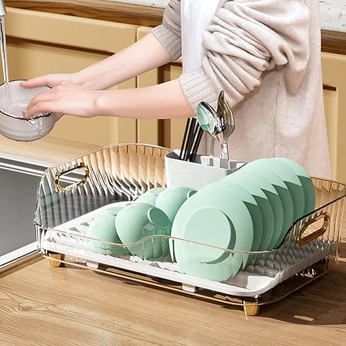 Égouttoir à Vaisselle Multifonctionnel, égouttoir à Vaisselle en Plastique pour Armoire (Blanc transparent) - Nail Gallerys