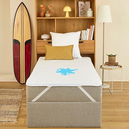 Dreamway Protège Matelas 90x190 cm – Imperméable, Coton Oeko-Tex, alèse résistante avec 4 Coins élastiques – pour Matelas Jusqu’à 28 cm, Lavable à 60°C, Doux - Nail Gallerys