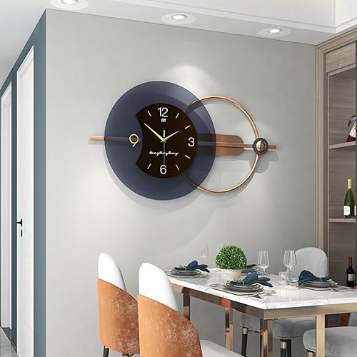 Ergocar Horloge Murale en Métal Simple, Horloge Murale en Métal Moderne sans Tiques Et Silencieuse, Adaptée à La Décoration des Salons, des Entrées, des Cuisines, des Chambres Et des Bureaux - Nail Gallerys