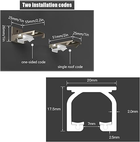 BVDHASDBT Rail De Rideau, for Séparateur De Pièce, Rideau De Douche, Baie Vitrée Parallèle, Rail De Rideau RV Rail De Rideau Noir Et Blanc 220CM 340CM 460CM Rail De Rideau De Plafond(Gold,200cm) - Nail Gallerys