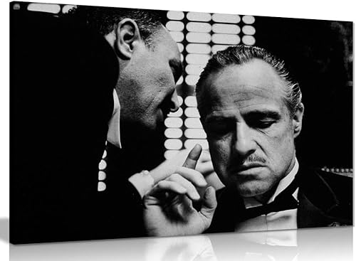 Toile murale imprimée « Le parrain » avec Marlon Brando en Don Corleone, A0 91x61cm (36x24in) - Nail Gallerys