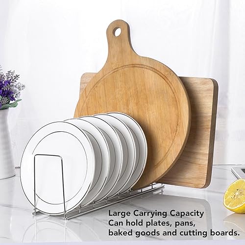 Jwthee Lot de 2 supports de rangement pour couvercles de casseroles, planches à découper, support de couvercles de casseroles pour armoire, support de couvercle de casserole et de poêle - Nail Gallerys