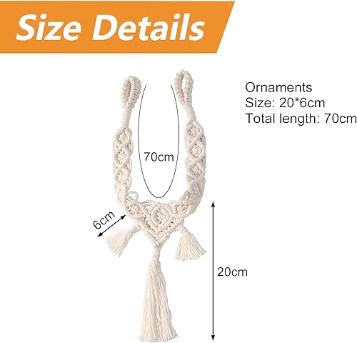 MOROBOR Lot de 2 embrasses de rideaux de couleur crème bohème pour décoration d'intérieur, rideaux de ferme, en corde de coton tissée à la main, beige - Nail Gallerys