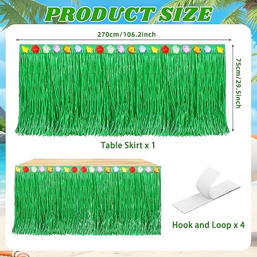 YUYWWAN Jupe de Table, Hawaïenne Luau Table Jupe Décorations, Summer Party Table décorée de Fleurs pour Fête de Tropical Garden Beach Fête Piscine D'année Musique (Jaune) - Nail Gallerys
