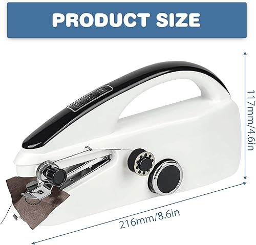 Machine à coudre manuelle - Machine à coudre électrique portable avec outil de couture - 2 modes - Rechargeable par USB - Mini machine à coudre domestique pour tissus, vêtements, voyages à la maison - Nail Gallerys
