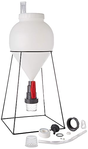 FastFerment Fermenteur conique - Kit de brassage maison - Sans BPA - Bonbonne de fermentation pour bière ou vin - Kit de brassage pour cidre ou kombucha. Support et matériel inclus (11 litres). - Nail Gallerys