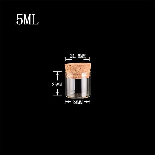 24pcs 12ml Bouteille en Verre Transparent avec Bouchon en liège, La Taille De La Bouche De La Bouteille Est De 21 mm Et Le Diamètre extérieur De 24 mm. (24, 12ml) - Nail Gallerys