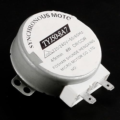 Laroal Lot de 2 Moteurs synchrones 220-240 V CA 4 TR/Min CW/CCW Micro Moteur de Plateau tournant pour Four à Micro-Ondes TYJ50-8A7 Moteur de Plateau Conception compacte - Nail Gallerys