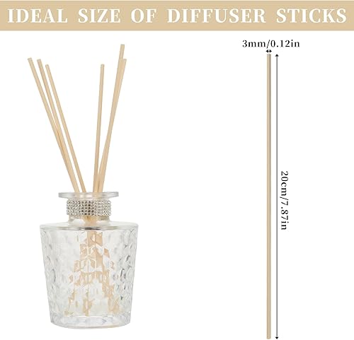 Lot de 50 bâtons diffuseurs d'huiles essentielles naturelles en rotin naturel (couleur primaire) - Nail Gallerys