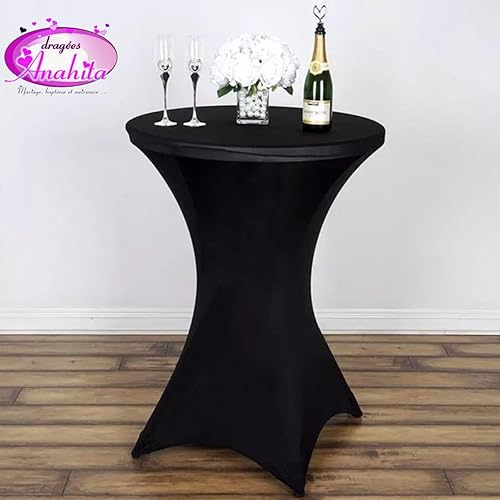 Dragées Anahita Housse Mange Debout 110 x 80 cm Lycra Noir Spandex - Nail Gallerys