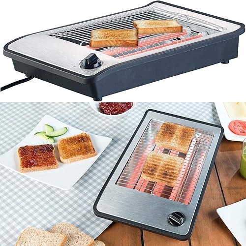 Rosenstein & Söhne Grille-pain plat 4 tranches 600 W avec minuteur - Nail Gallerys