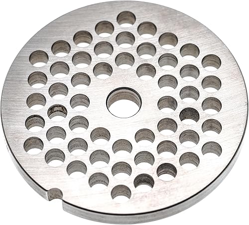 vhbw Grille taille 32 compatible avec Porkert hachoir à viande - Diamètre des trous 8mm, trou central 13,4mm, acier inoxydable - Nail Gallerys