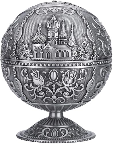 Boule en métal vintage d'artisanat de cendrier impression motif décoration(Laiton Aspect Ancien) - Nail Gallerys