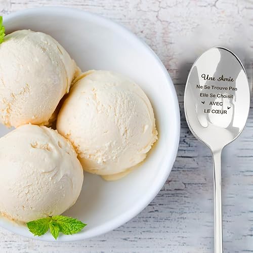 Cadeau Meilleure Amie Femme,Idée Cadeau Amitié Femme Original Utile pour Copine Amitié Sa Meilleure Amie 20 30 40 50 60 Ans Anniversaire Saint Valentin Noel Noël Personnalisé Cuillère à Café - Nail Gallerys