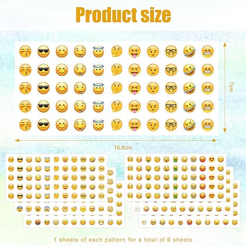 Lot de 22 Feuilles D'autocollants Smiley, Autocollants Smiley, Autocollants Émoticônes Amusants, Décoration Carnet Notes, Autocollants Émoticônes, Autocollants D'Incitation pour Enfants - Nail Gallerys