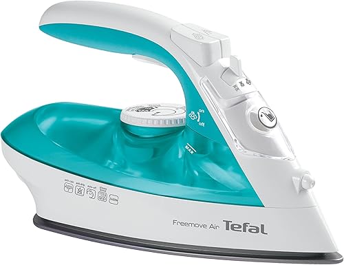 Tefal Fer à repasser à vapeur sans fil Freemove Air FV6520G0, 2400 W, bleu - Nail Gallerys