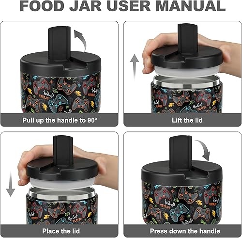 Itslife Boîtes Alimentaires Isothermes, 560ml Boîte Isotherme Repas Chaud, Thermoisolant Boîte avec couvre boucle, Porte Aliments en Acier Inoxydable à Double Couche pour Ecole,Bureau, Bleu - Nail Gallerys