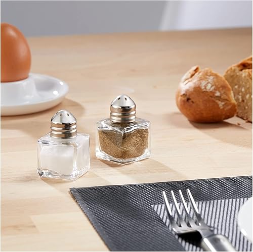 Westmark 63162270 Set salière et poivrière Paris-Chromé, Verre, Argent, 6,3x4,9x4,9 cm - Nail Gallerys