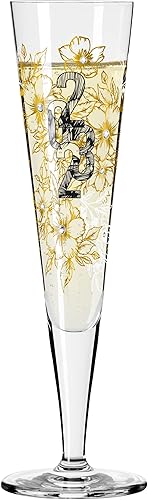 Ritzenhoff 1079013 Flûte à champagne 200 ml - Brillantnacht Champagner 2023 - pièce de designer avec de l'or véritable - Made in Germany - Nail Gallerys