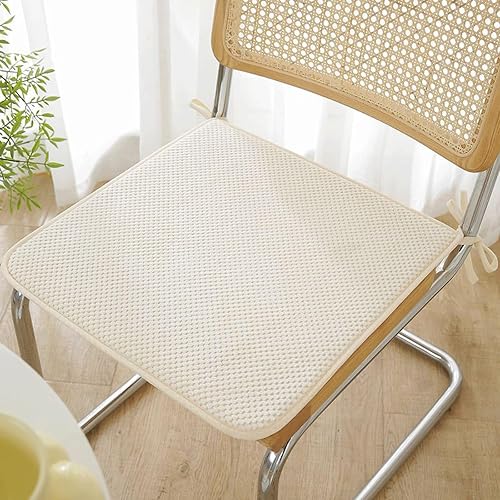 Galettes de Chaise 40x40cm/45x45cm Coussin de Chaise Extérieures/Interieur Jardin Coussin De Siège Coussin De Chaise Salle À Manger Office Coussin(Beige,2_40X45CM) - Nail Gallerys