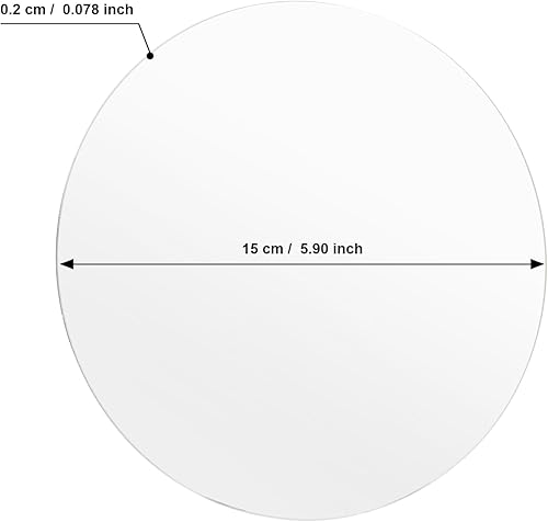 SEUICYNE Lot de 22 plaques acryliques transparentes de 15 cm, disque acrylique rond de 2 mm, plaques acryliques transparentes pour présentoir, peinture, cadre photo - Nail Gallerys