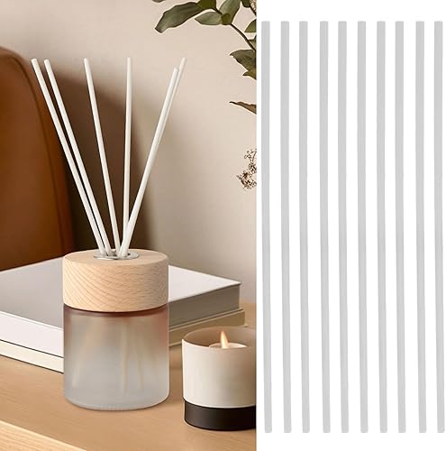 YUPEIUKLI Lot de 10 bâtonnets diffuseurs aromatiques 20 cm de Long 4 mm de diamètre Mèches en Fibre Convient pour Une Utilisation à la Maison et au Bureau Parfum rafraîchissant - Nail Gallerys