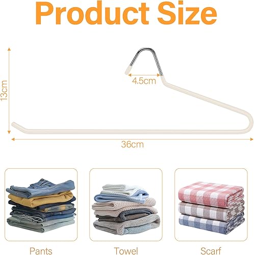 Luziyun Cintre Pantalon 10 PièCes Ceintre pour Pantalons MéTal Porte Pantalon avec RevêTement AntidéRapant Cintres Porte-Pantalons Facile à Accrocher et éConomiser De l'espace - Nail Gallerys