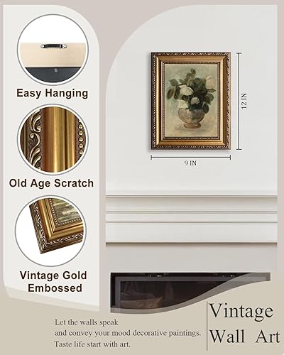 JOFANG Toile murale encadrée vintage, cheval classique pour salon, chambre à coucher, cuisine, 30,5 x 40,6 cm - Nail Gallerys