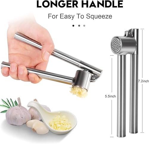 Mempedont Presse-ail en acier inoxydable 304 fonction presse-ail et éplucheur - Nail Gallerys