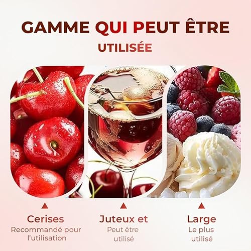Dénoyauteur Cerises, Multi Dénoyauteur Pour Cerises, De Noyaux de Cerises, Retrait de Graines à Pression Facile Avec 6 DéNoyauteurs Pour Cerises Avec Protection Anti-éclaboussures (Vert) - Nail Gallerys