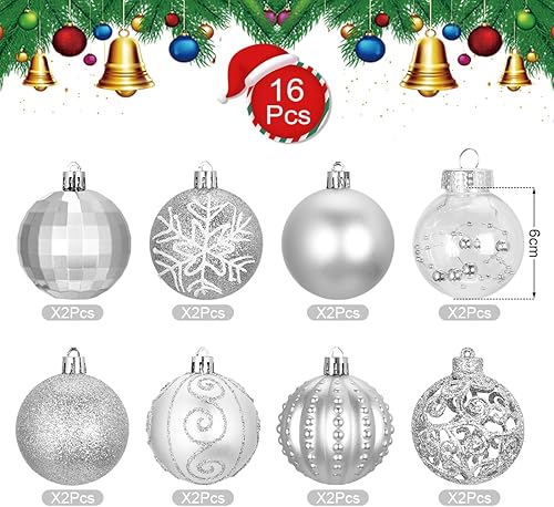 Meleager Boules de Noël Bleu Foncé, Peint Boule Noel 6cm, Boules Sapin de Noël Geantes, Peint Texture Givré Briller, 16PCS Décoration de à Suspendre Plastique, Festival Décors - Nail Gallerys
