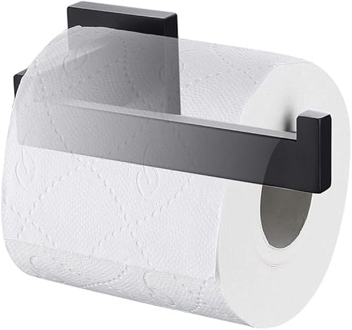 TASTOS Support Mural pour Papier Toilette en Acier Inoxydable SUS304 Noir Mat - Nail Gallerys
