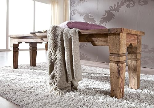 Banc 160x40cm - Bois Massif de Palissandre huilé - Style Colonial/Ethnique - Leeds #55 - Nail Gallerys