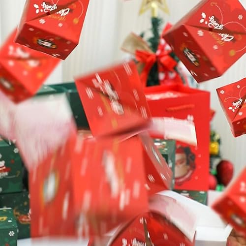 Txeawor Explosion Surprise Gift Box 2024 Nouveau coffret cadeau de Noël Pop-up pliant coffret cadeau Explosion Funoio coffret cadeau pop-up pièce de monnaie coffret cadeau Funoio (B,10) - Nail Gallerys