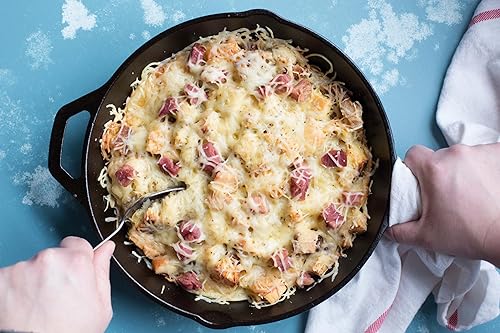 Eddingtons Lodge Round Skillet with Handle, Poêles à frire rond avec manche - 8 Pouces (20,3 cm) - Nail Gallerys