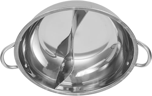 Eawfgtuw Hot Pot Hotpot avec séparateur, cuiseur Shabu antiadhésif, pot à soupe à deux saveurs, pour la maison et le restaurant (30 cm) - Nail Gallerys