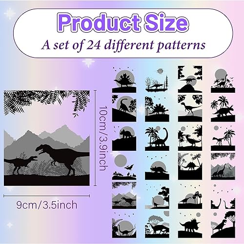 CREATCABIN 24Pcs Fée Silhouettes Mason Jar Lanterne Laser Découpes Plastique Scrapbook Embellissement pour Bocaux Fenêtres Verre Voitures Décor DIY Artisanat Cadeaux Noir 10x9cm(sans Autocollant) - Nail Gallerys
