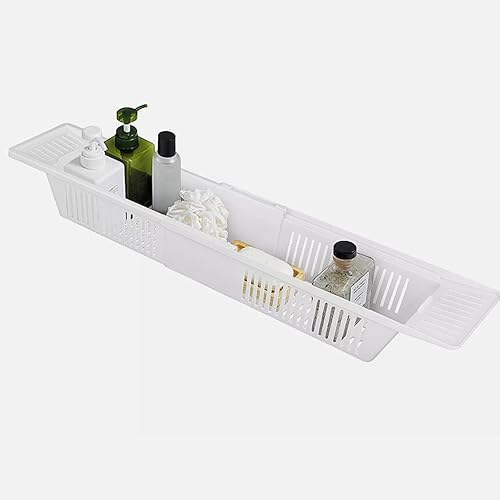 WinHub Plateau de baignoire rétractable extensible de 57 cm à 86 cm pour jouets de bain, shampooing/savon et autres accessoires de salle de bain - Nail Gallerys