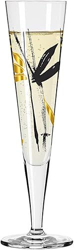 Ritzenhoff 1071022 Flûte à champagne 200 ml - Série Goldnacht n° 22 - Une pièce de design noble avec de l'or véritable - Made in Germany - Nail Gallerys