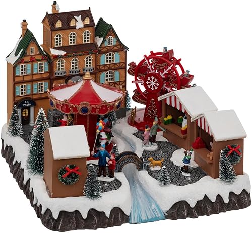 Feeric Lights et Christmas - Village de noël marché de noël animé/Musical 56 LED + transfo - Nail Gallerys