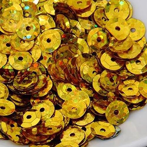 SUPVOX 1000pcs Paillette en Vrac Sequins Paillettes Couture Loisirs Créatifs pour Bricolage Fabrication d'Artisanat 6mm Or - Nail Gallerys