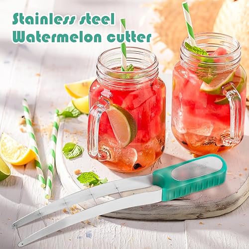 Coupe-Melon,Coupe-Fruits, Coupe Pastèque, Cube de PastèQue en Acier Inoxydable pour Salade de Fruits Coupe-Melon, Couteaux à Fruits Couteau à Pastèque Pratique Outil de Cuisine - Nail Gallerys