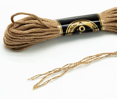 14 écheveaux de fils à broder marron – Kit de fil à coudre en coton série marron - Nail Gallerys