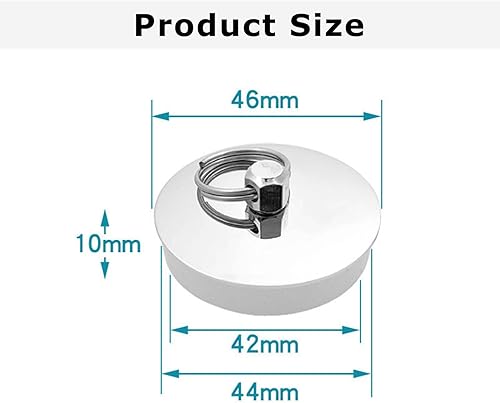 JDCMEI 2 Pièces Bouchons de Baignoire, 42-46 mm Bouchon D'évier en Acier Inoxydable, Bouchon de Vidange, Bouchon Evier Cuisine, Universel Bonde de Lavabo pour Baignoire, Cuisine, Lavabo - Nail Gallerys